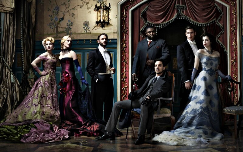 Six People in Formal Wear — Black, Dramatic