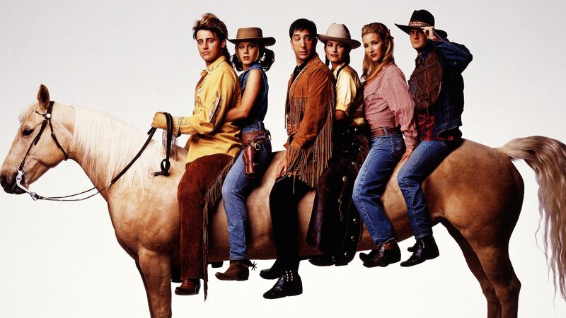 Six People on a Horse — White, Playful