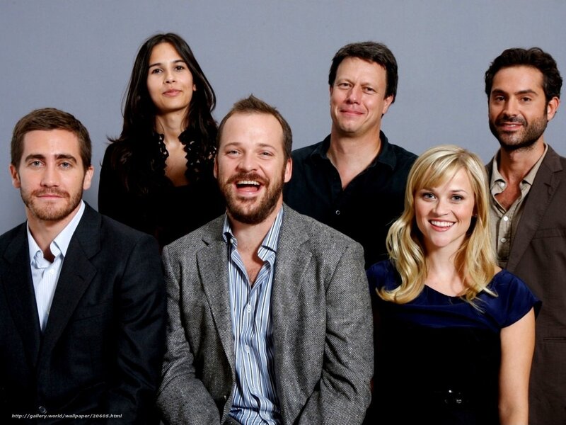 Six People Posing Together — Gray, Neutral
