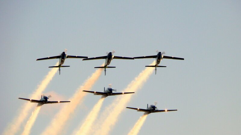 Six Planes in Formation