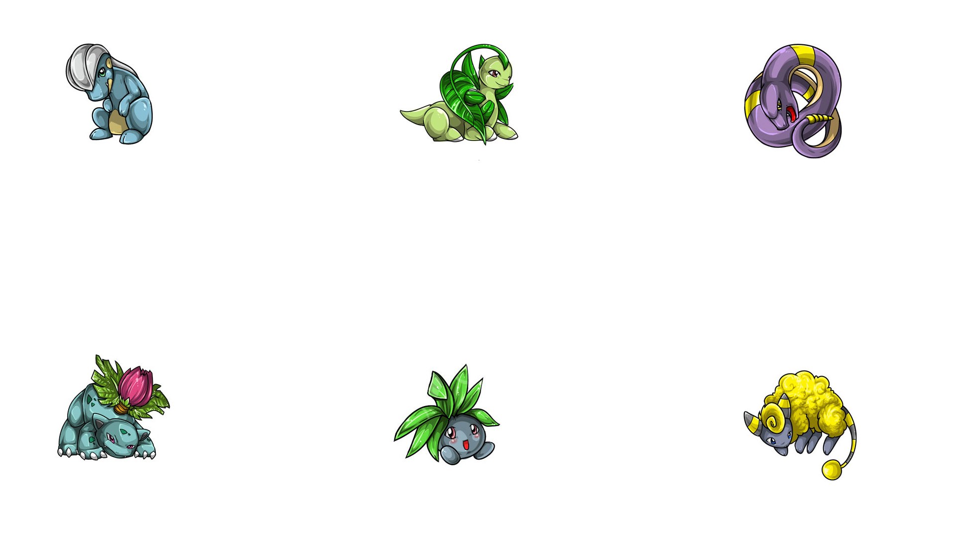 six pokémon characters