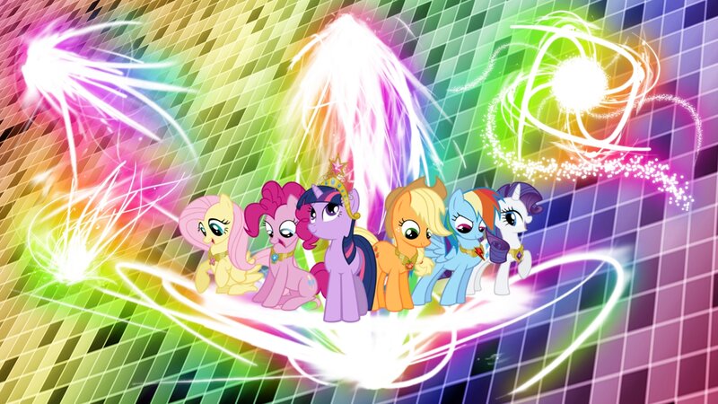 Six Ponies in a Group — Purple