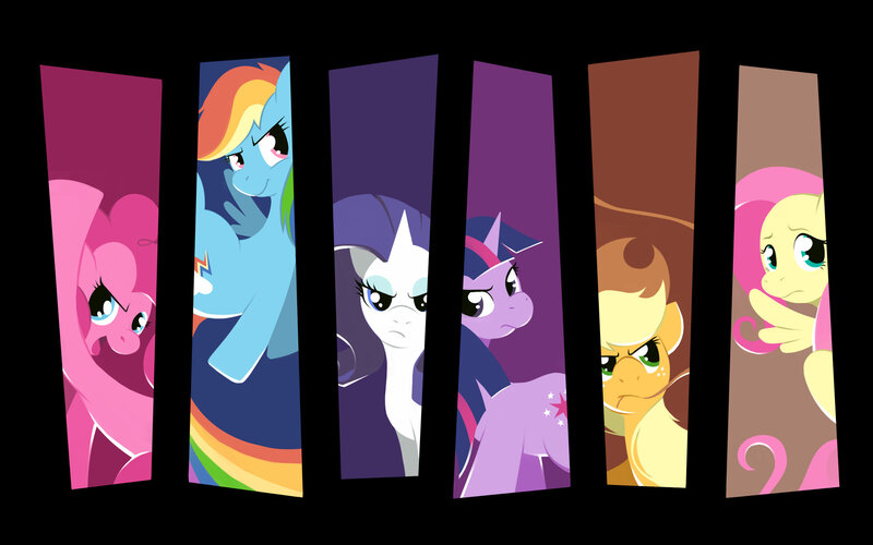 Six Ponies in Panels