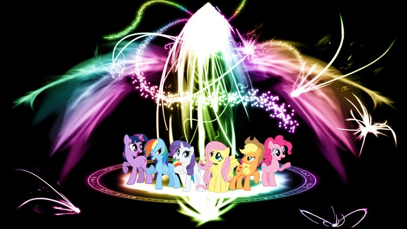 Six Ponies on a Platform — Black