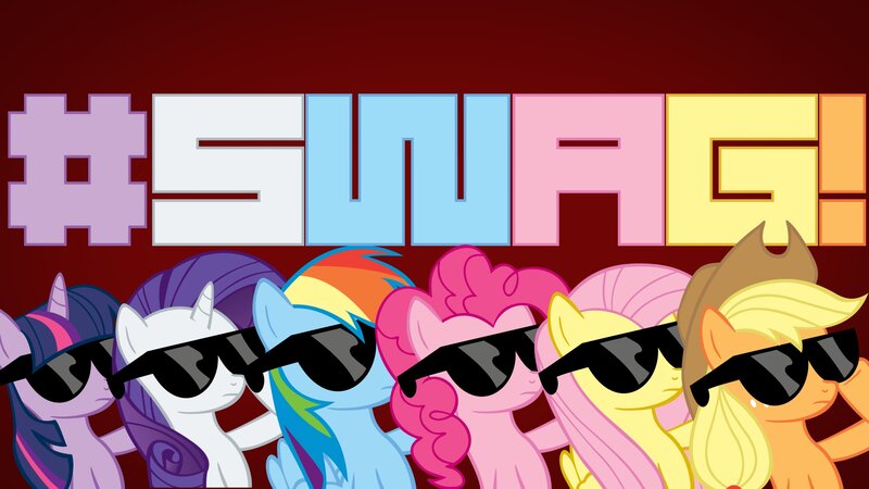 Six Ponies Wearing Sunglasses