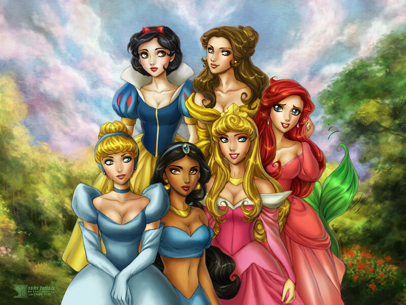 Six Princesses in Garden