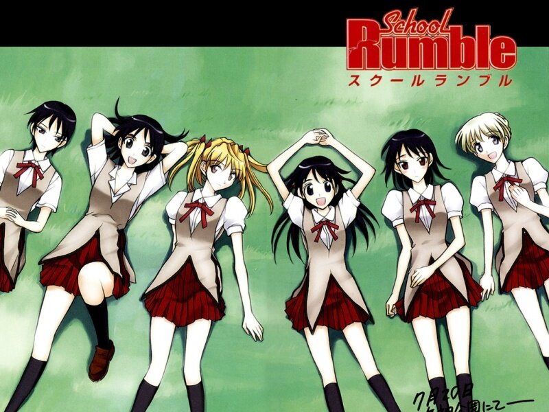 Six Schoolgirls in Uniforms