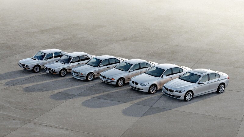 Six Silver BMW Cars — Serene, Afternoon, Photograph, Concrete Surface, Shadows