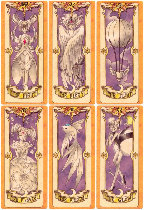 Six Tarot Cards with Characters
