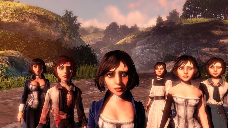Six Women in a Field