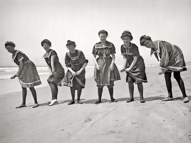 Six Women on Beach