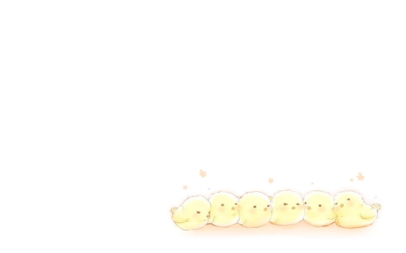 Six Yellow Chicks