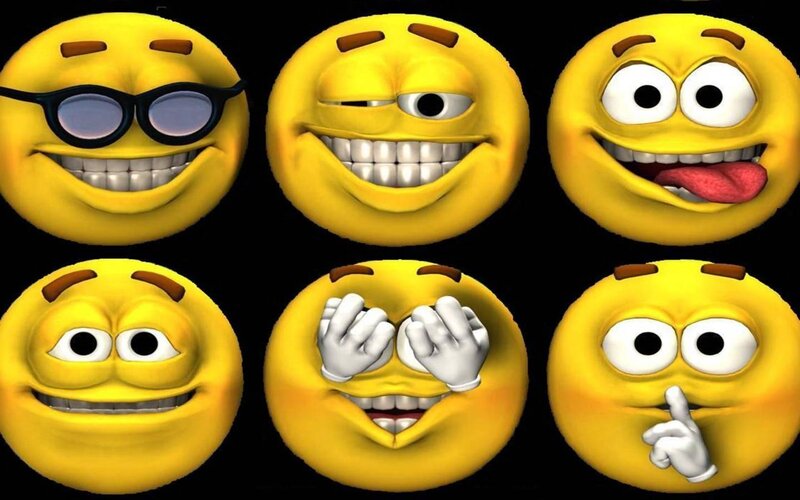 Six Yellow Emoji Faces