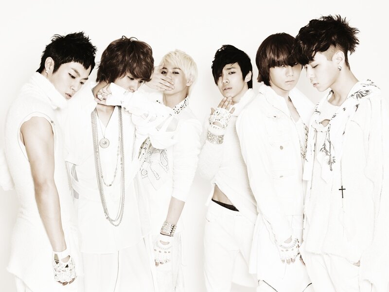 Six Young Men in White