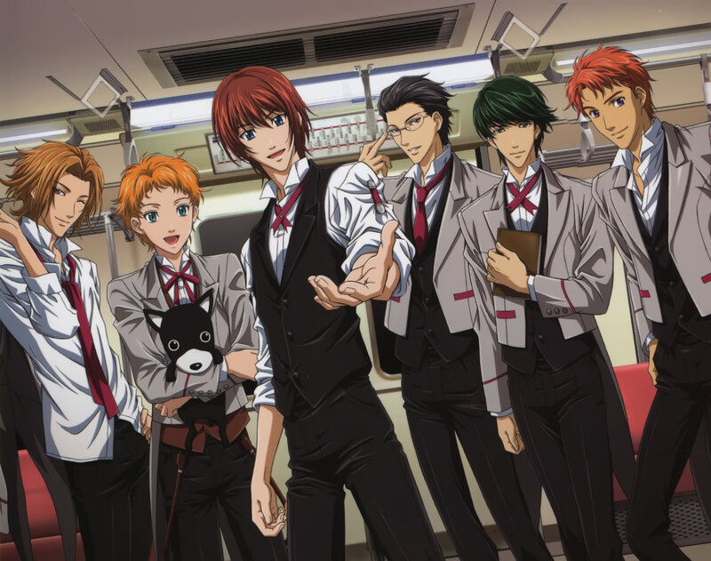 Six Young Men on Train