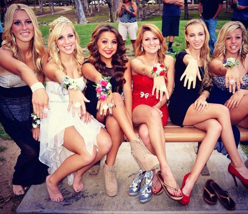 Six Young Women at Prom