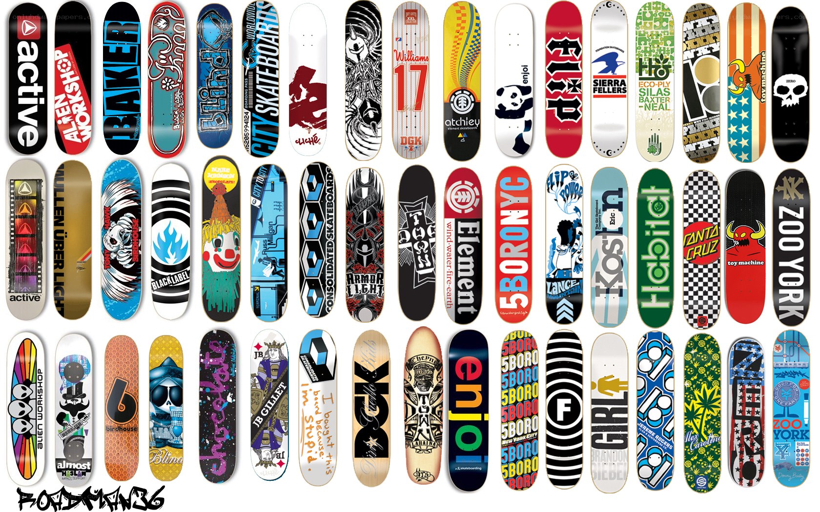 Skateboard Deck Designs Collection