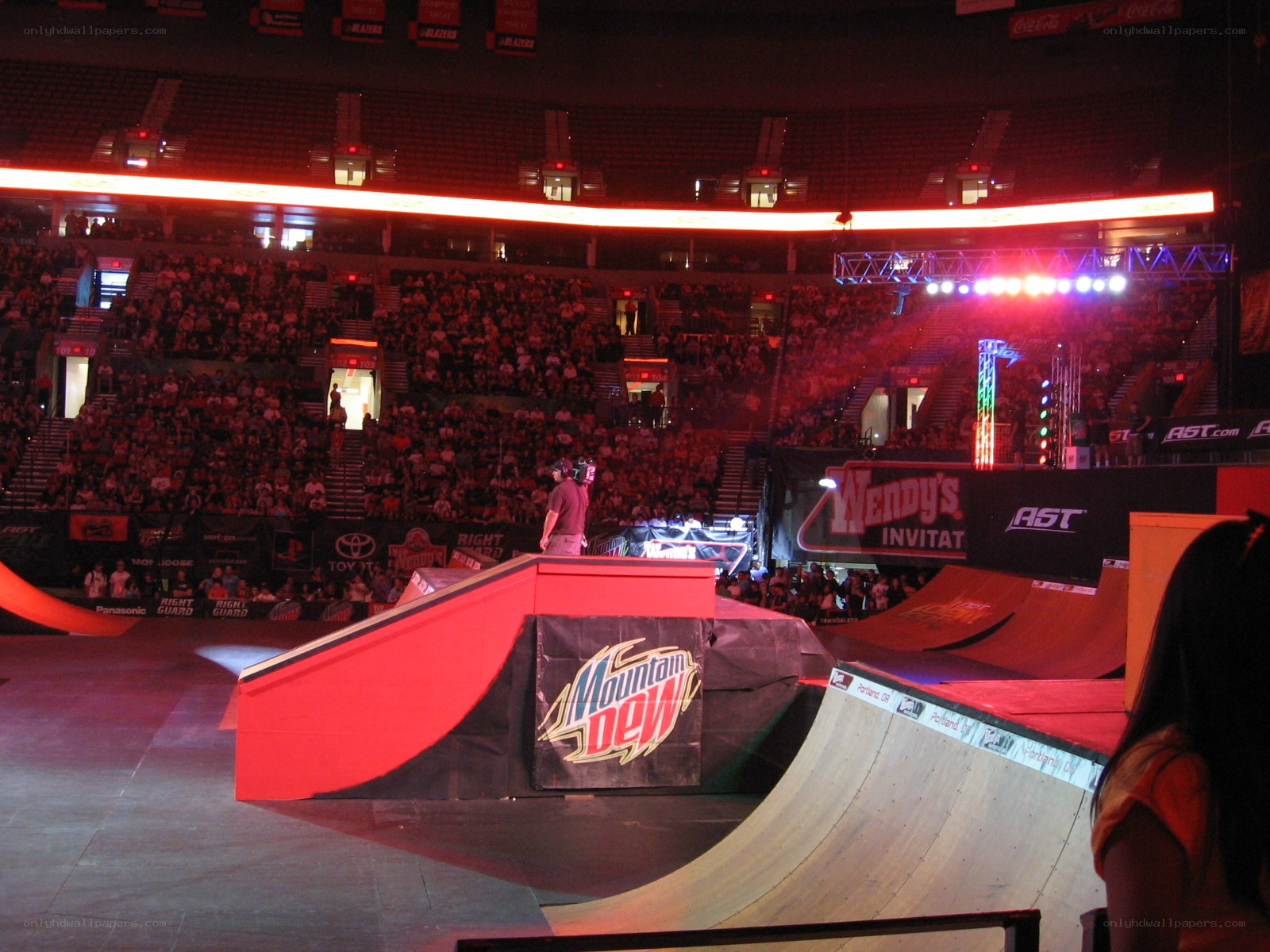 Skateboard event at arena