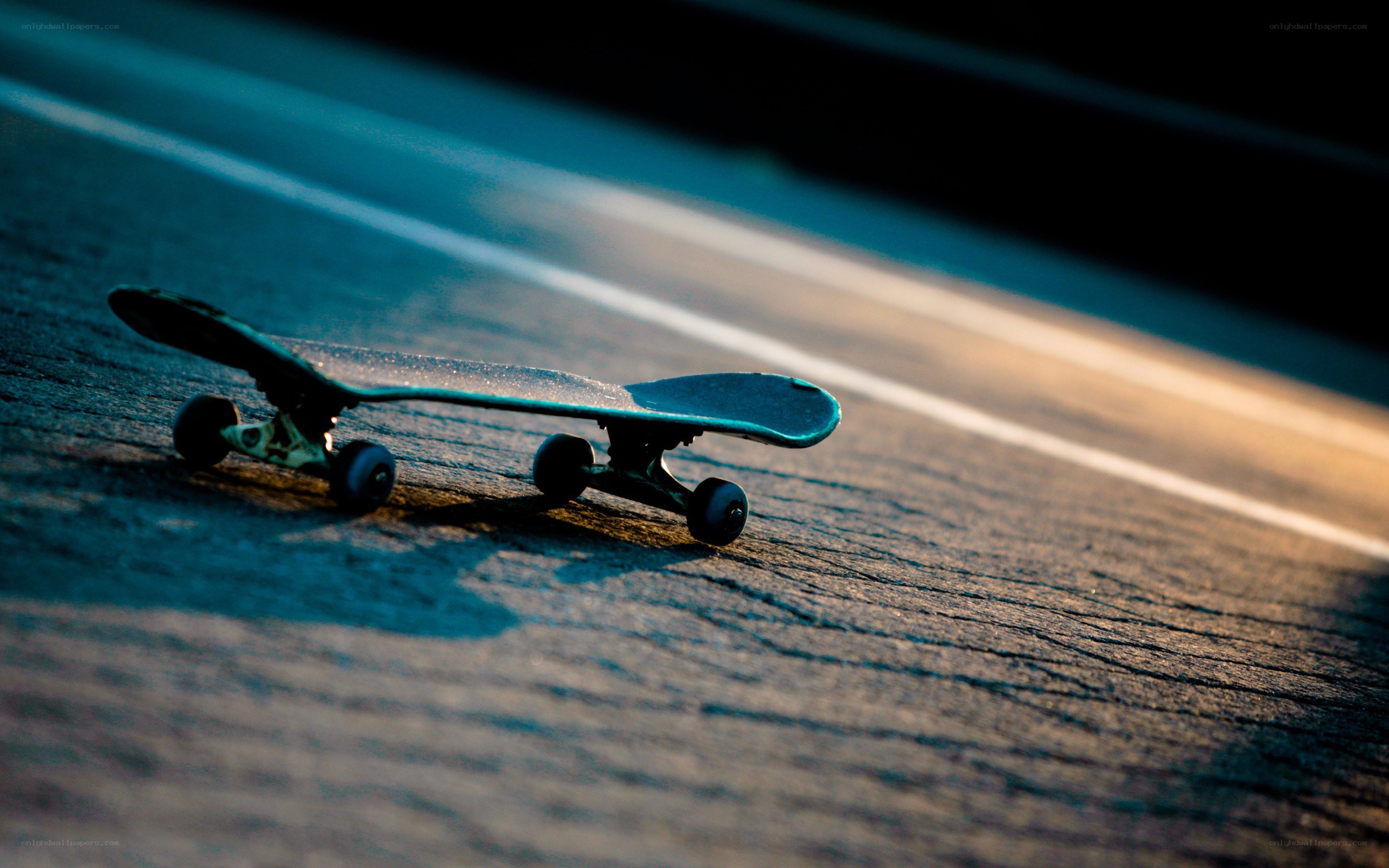 skateboard on a road