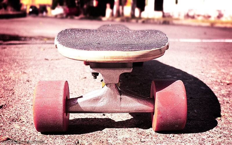 skateboard on asphalt