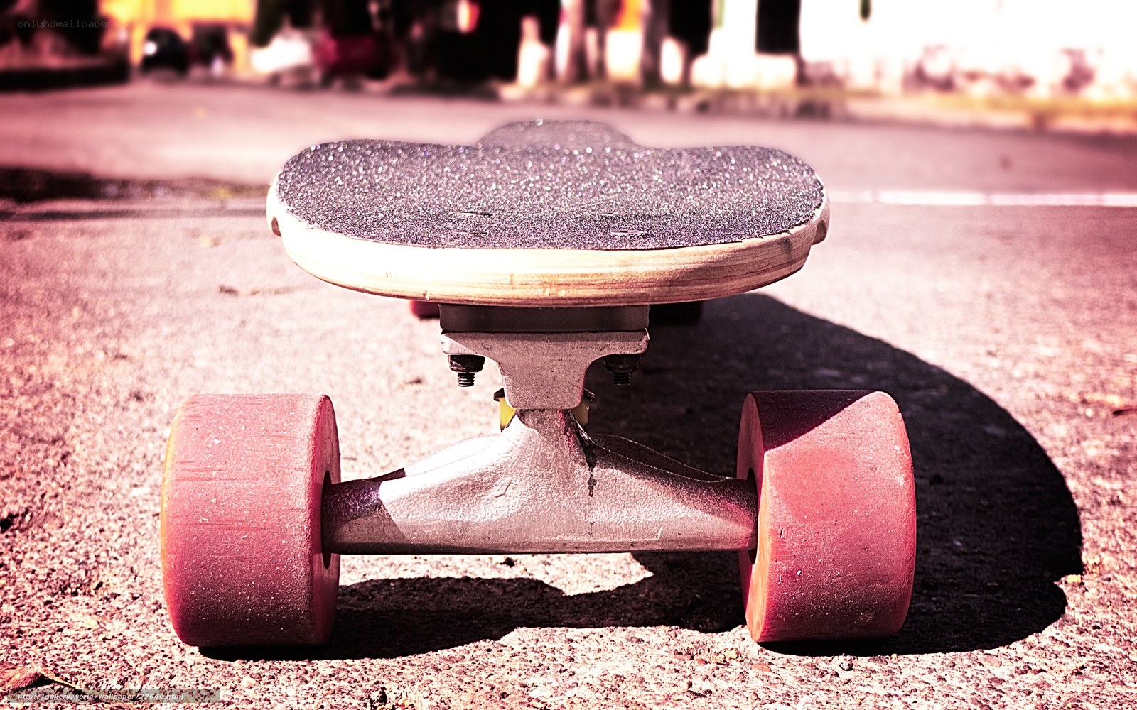 skateboard on asphalt
