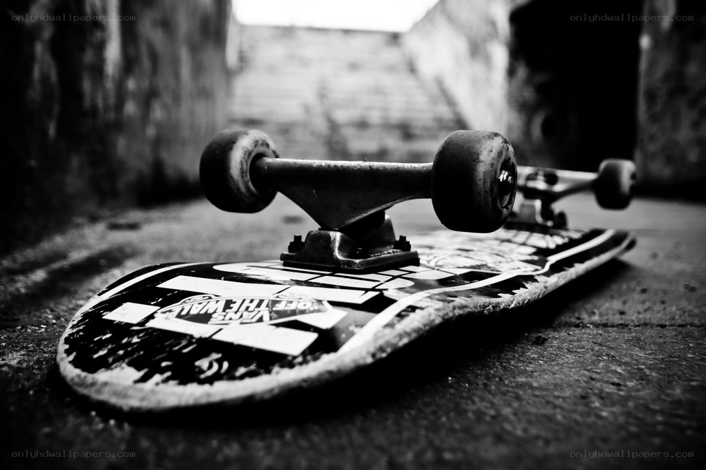 skateboard on concrete ground