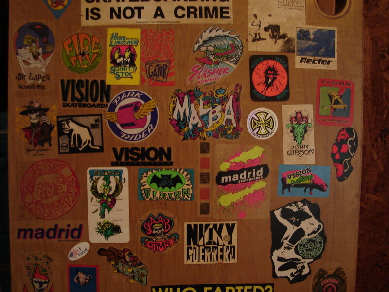 skateboard sticker collection