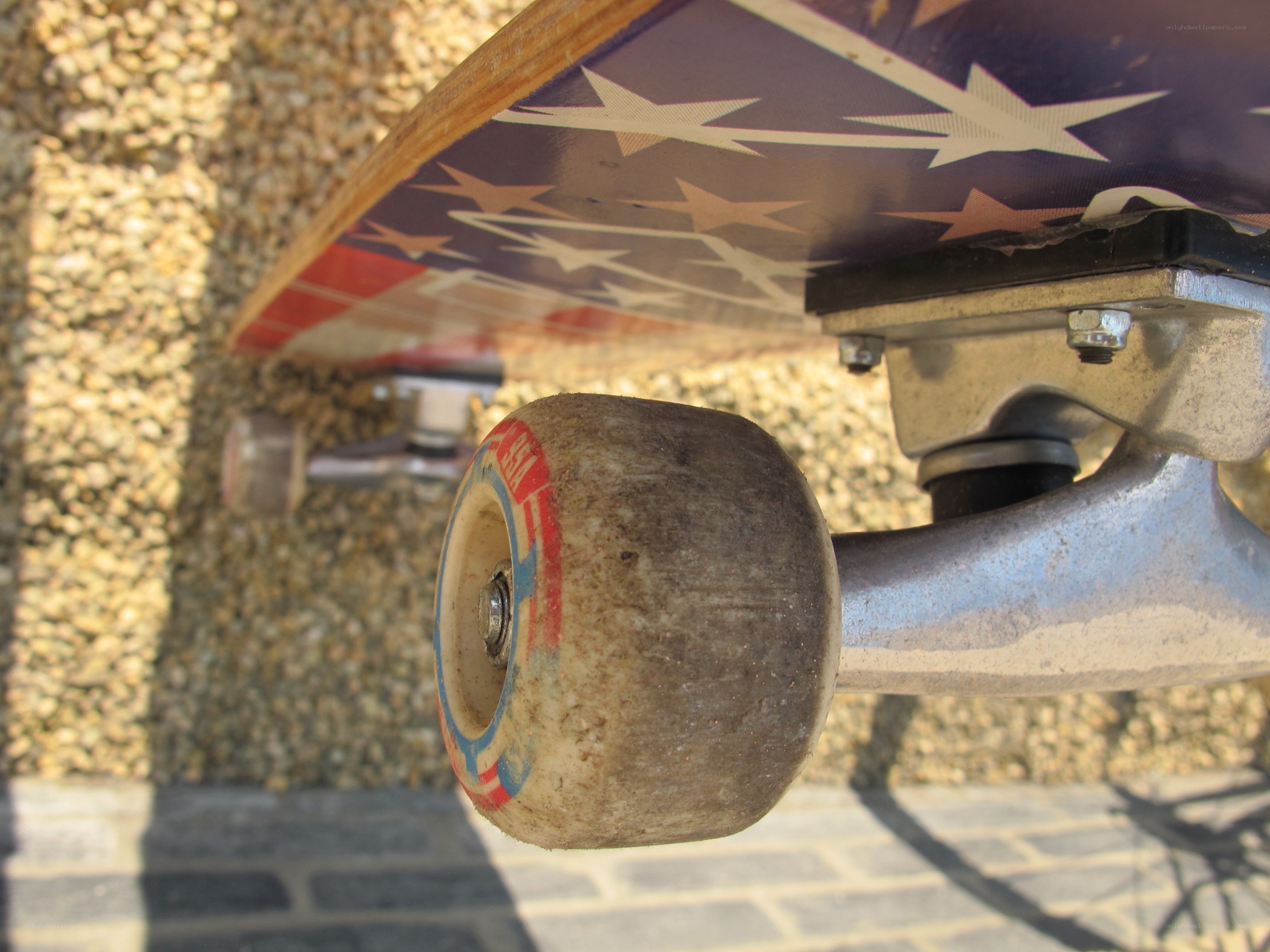 skateboard with stars design
