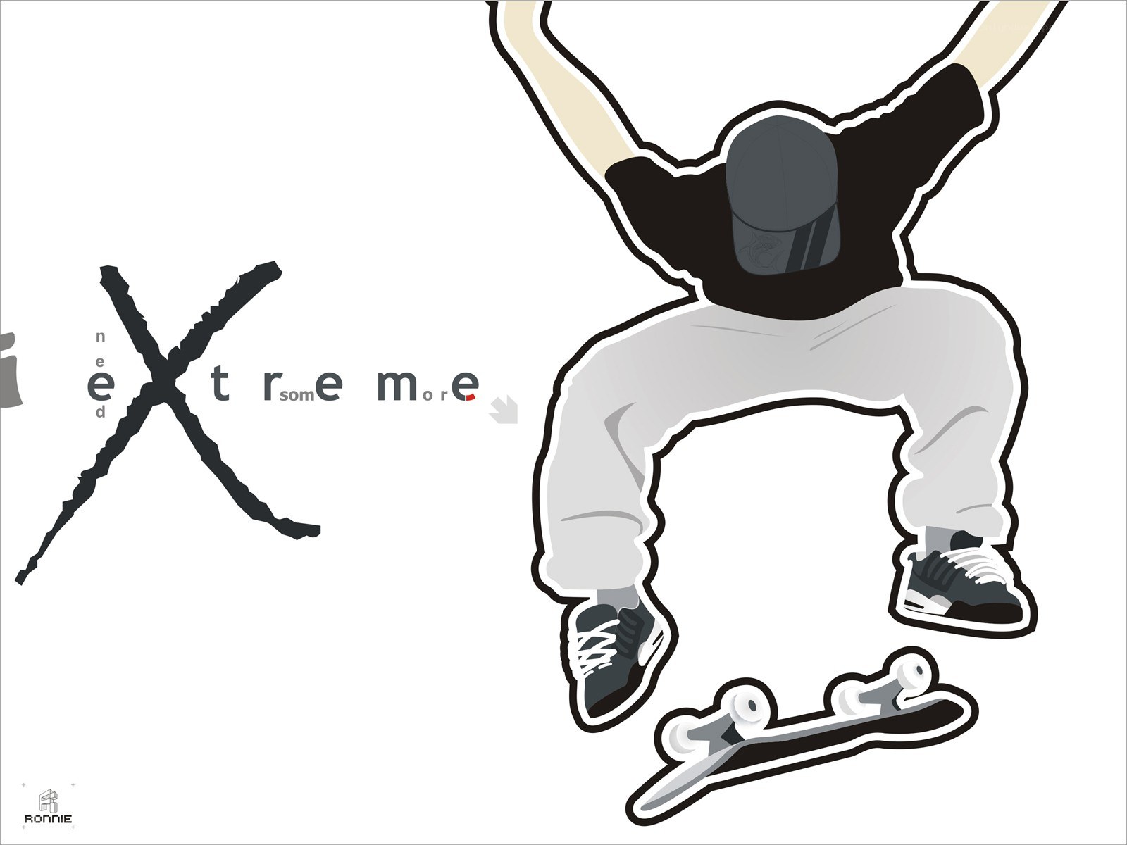 Skateboarder in mid-air