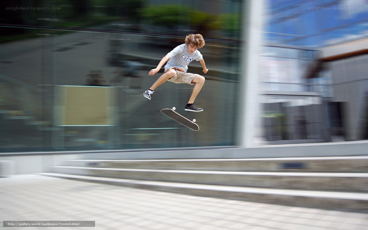 Skateboarder in mid-air jump