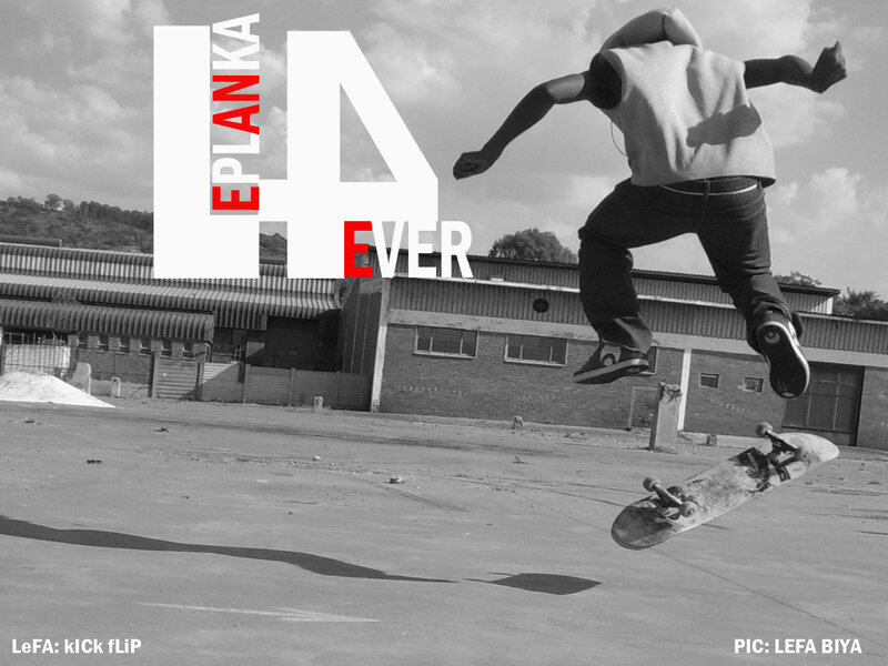 Skateboarder in mid-air trick