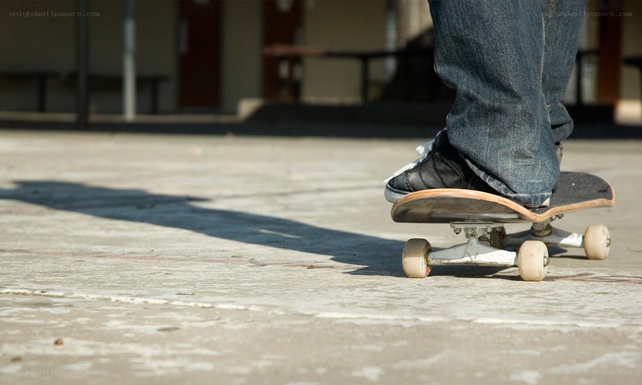 skateboarder on concrete