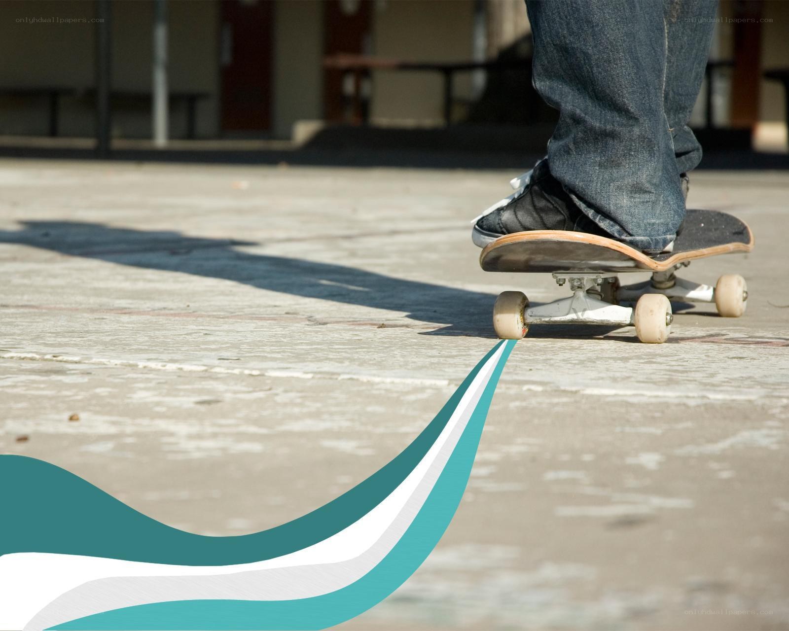 skateboarder on concrete