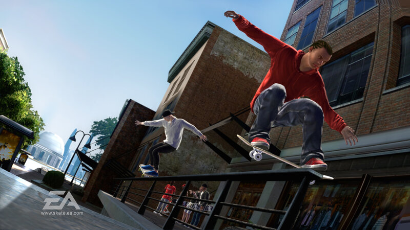 Skateboarders Performing Tricks