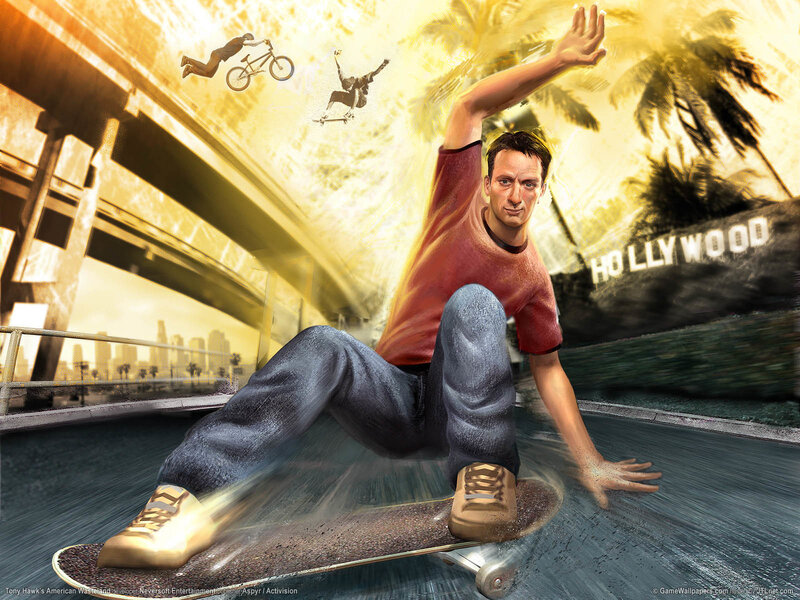Skateboarding in Hollywood