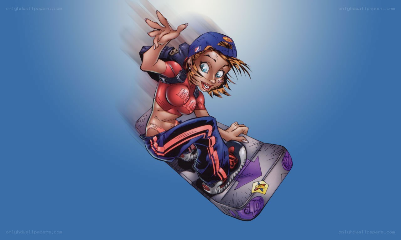 skater girl in action