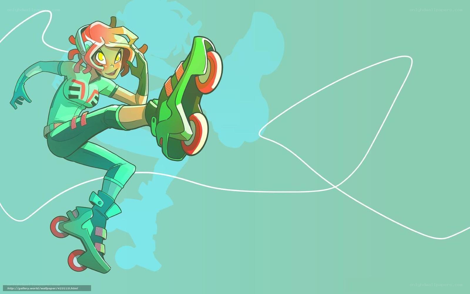 skater girl in action