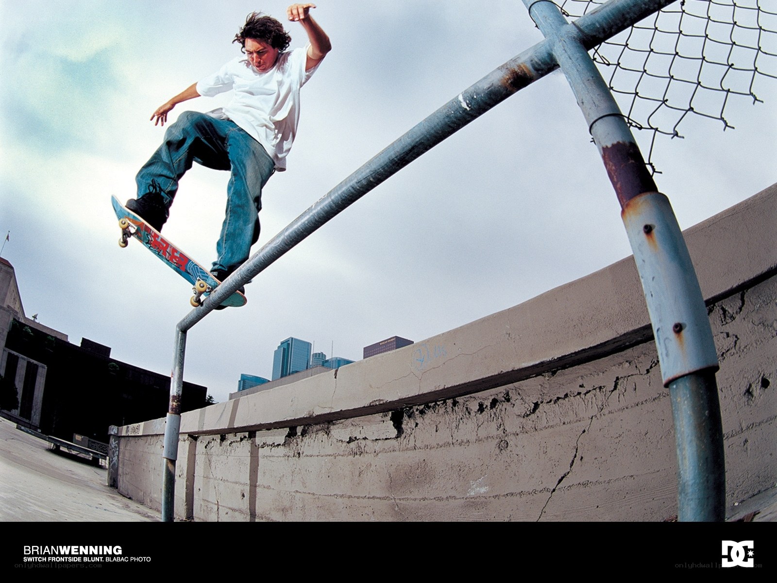 skater grinding on rail
