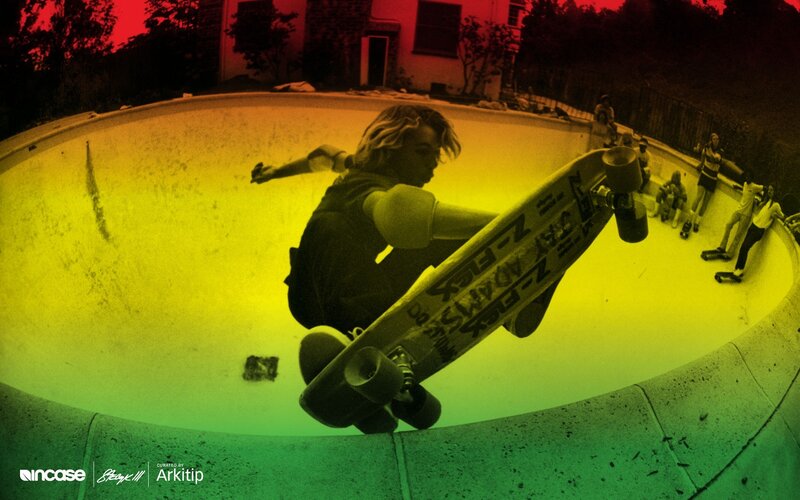 Skater in a Pool — Red