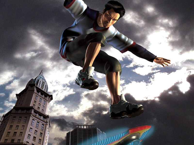 Skater in Mid-air