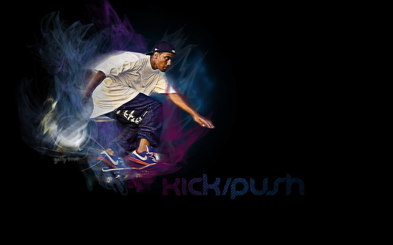skater in motion with effects