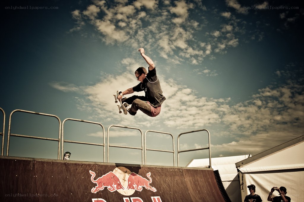 Skater mid-air jump