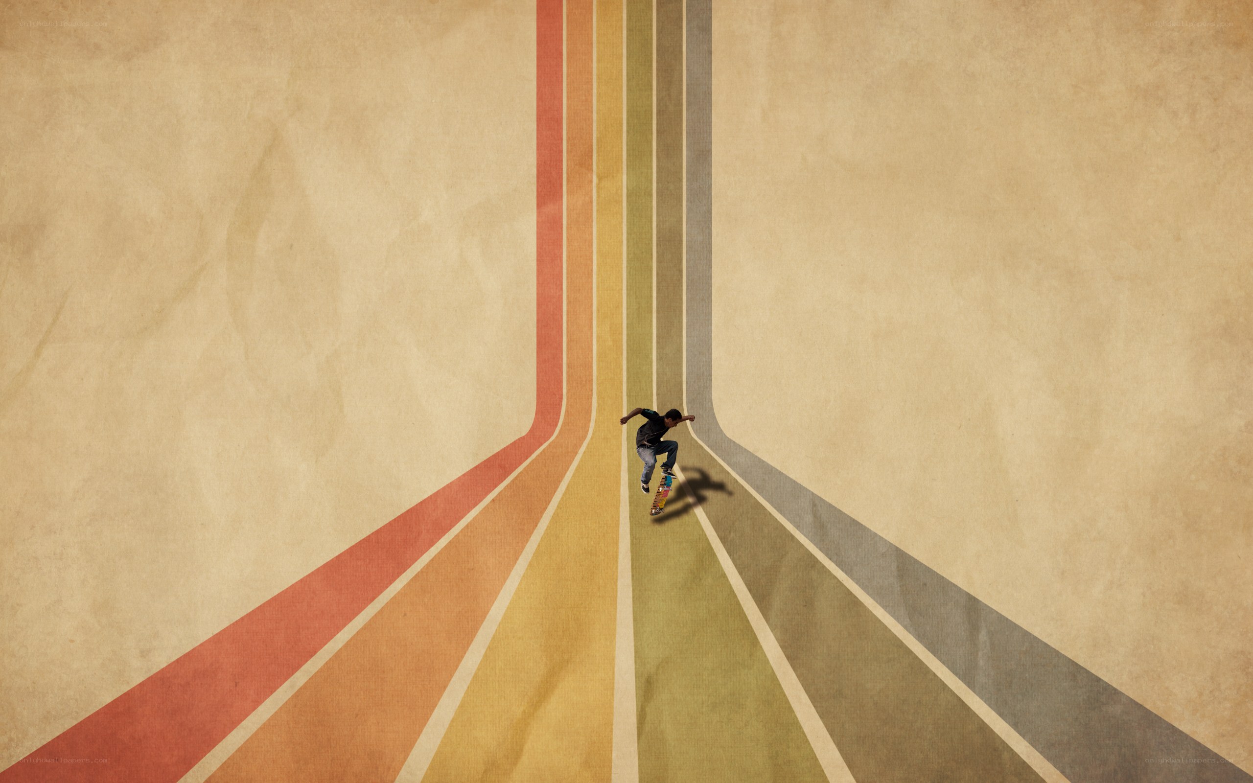skater on a colorful path