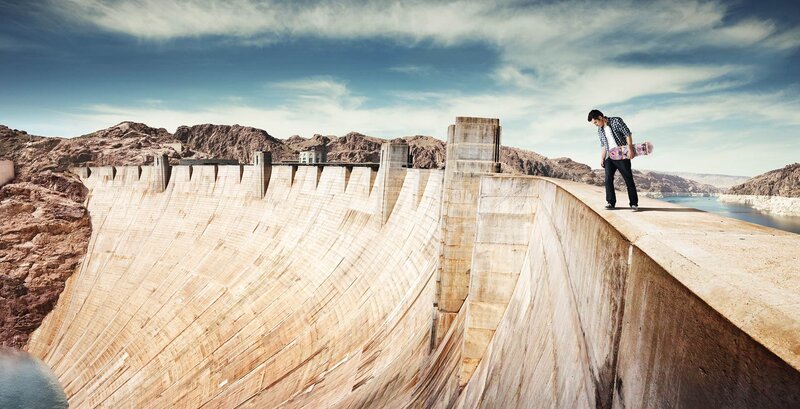 Skater on a dam