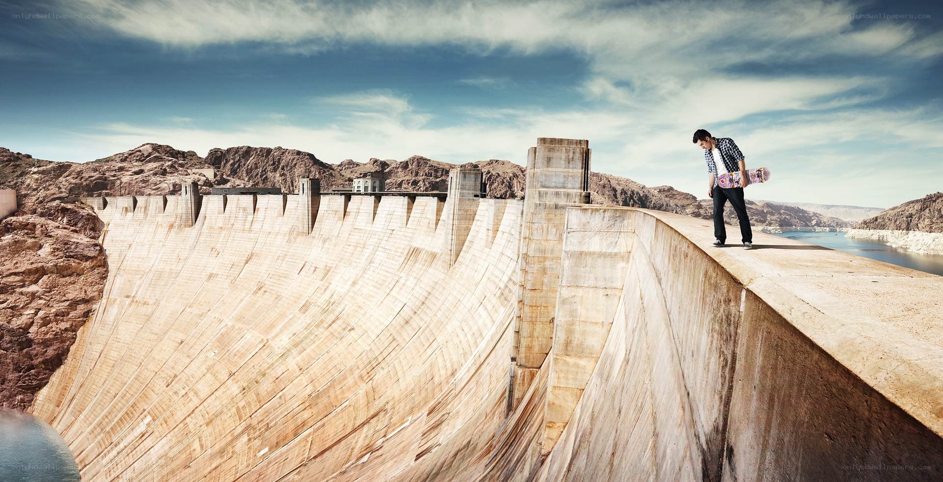 Skater on a dam