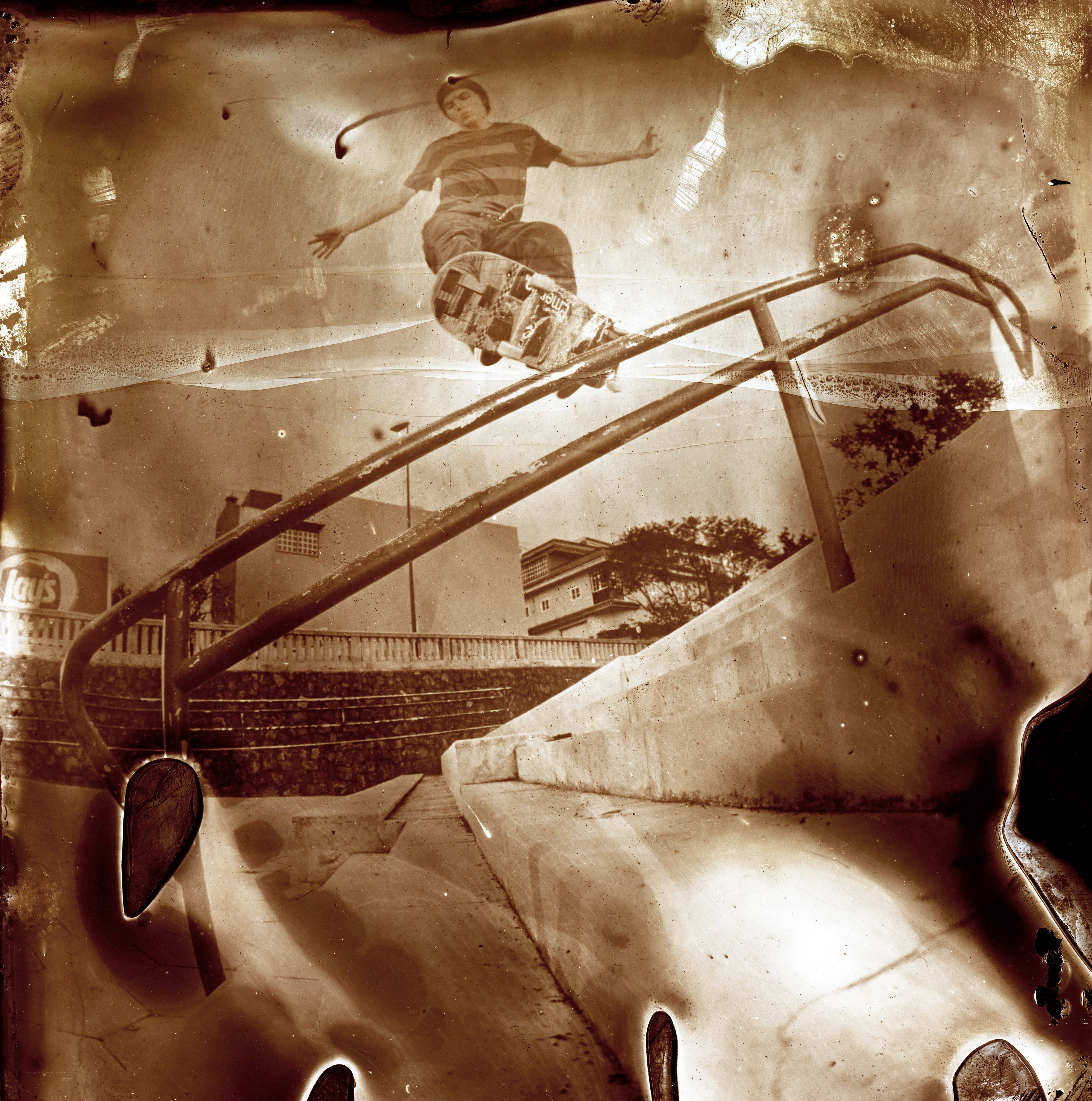 Skater on a rail
