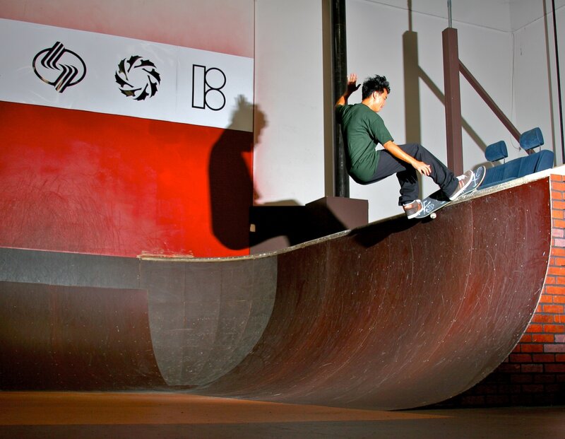 Skater on a ramp