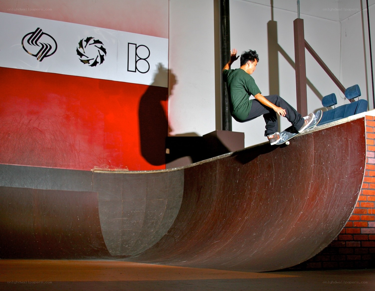 Skater on a ramp