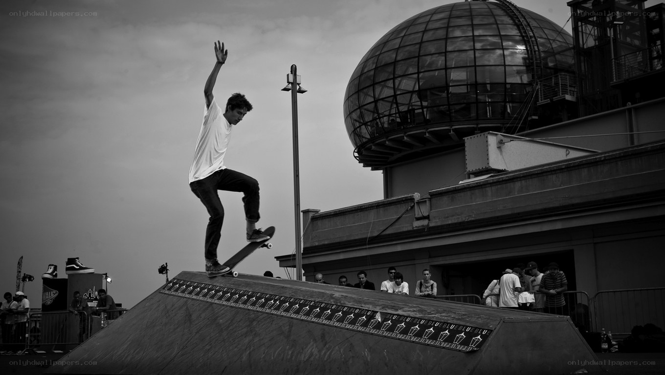 Skater on a ramp