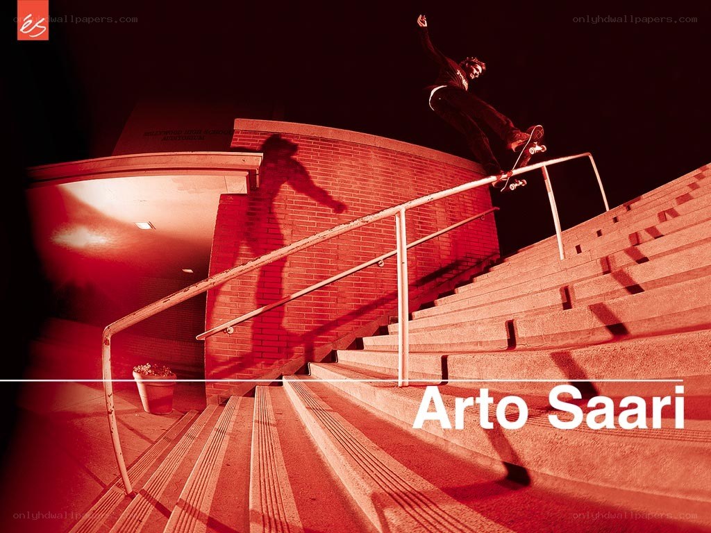 Skater on rail at night